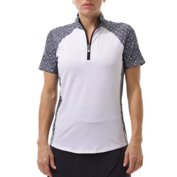SanSoleil Women's SolCool Short Sleeve Mock Neck Shirt product image
