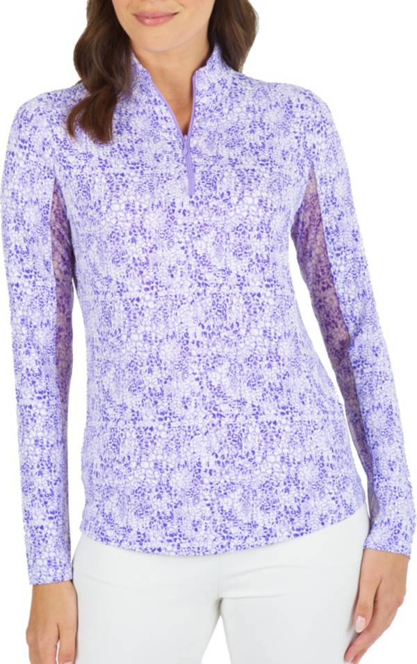 IBKUL Women's Long Sleeve Abstract Golf 1/4 Zip Shirt product image