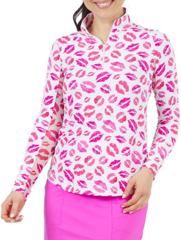 IBKUL Women's Kiss Me Kate Print Long Sleeve Golf Pullover product image