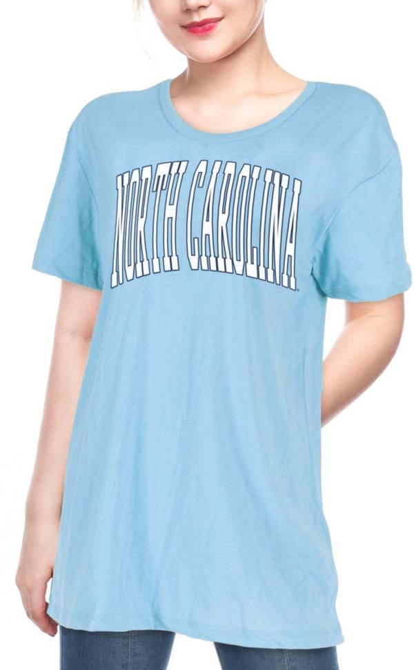 ZooZatZ Women's North Carolina Tar Heels Carolina Blue Garment Wash Oversized T-Shirt product image