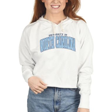 sorry, ZooZatZ Women's North Carolina Tar Heels White French Terry Cropped Hoodie is currently out of stock