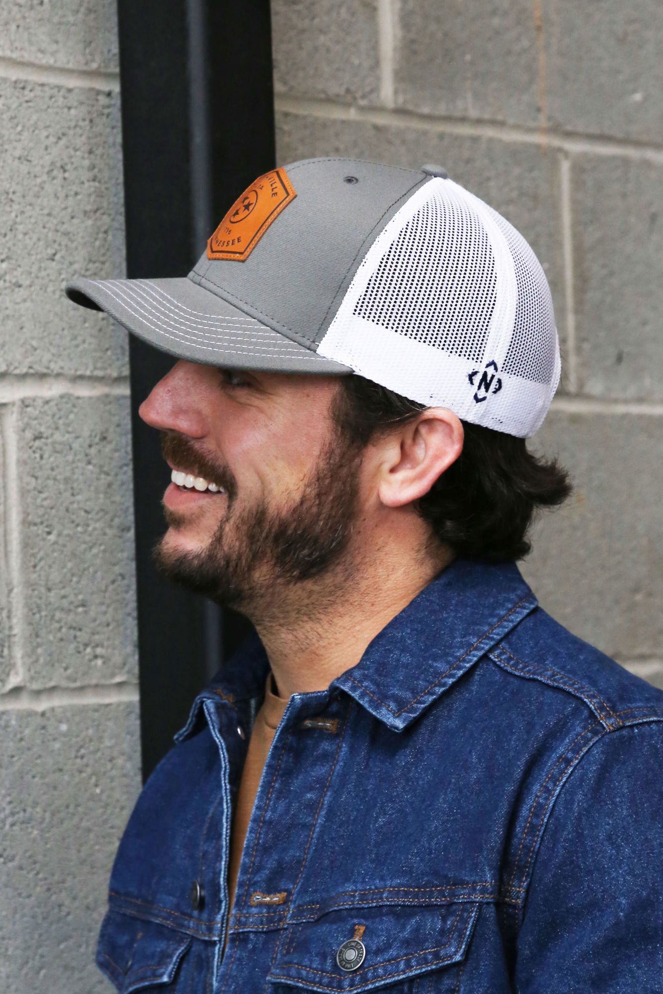 Nash Adult Nashville Grey Patch Adjustable Trucker Hat product image