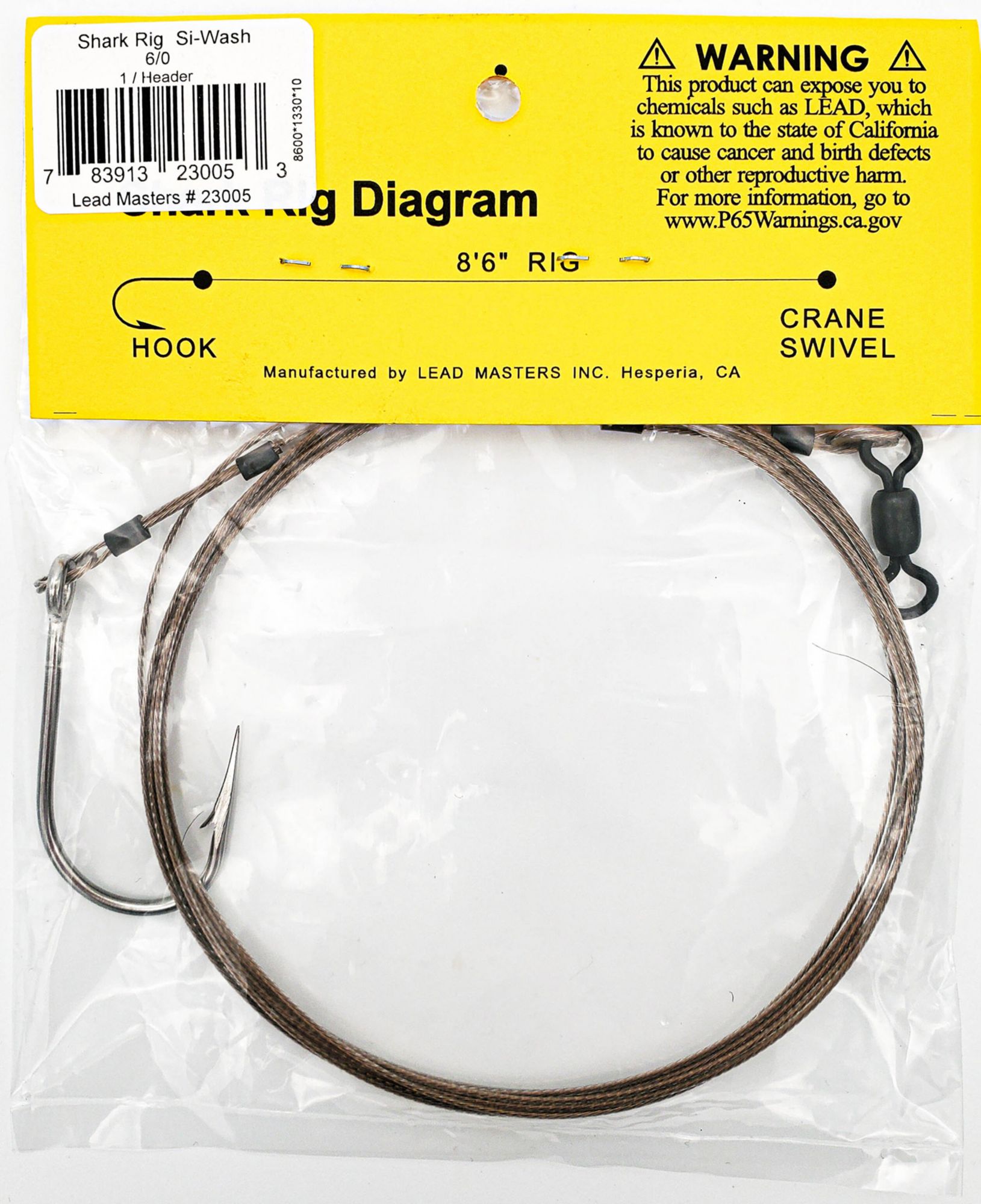 Lead Masters Stainless Steel Siwash Shark Rig product image