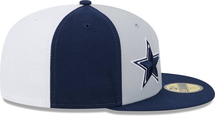 New Era Men's Dallas Cowboys 2023 Sideline Pinwheel 59Fifty Navy Fitted Hat