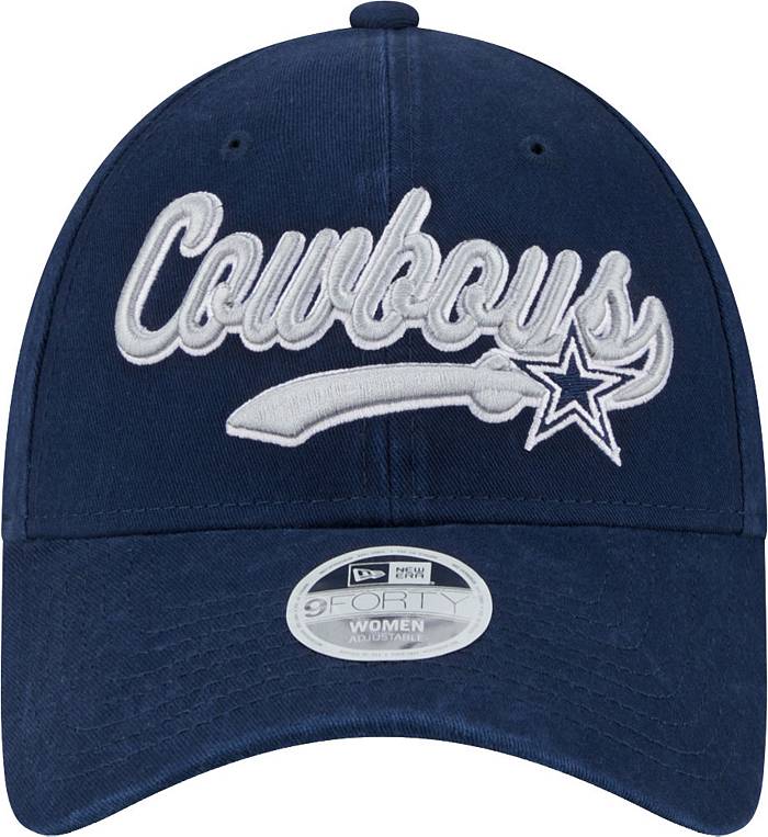 Women's Dallas Cowboys New Era Navy Glitter Glam Team 9FORTY Adjustable Hat