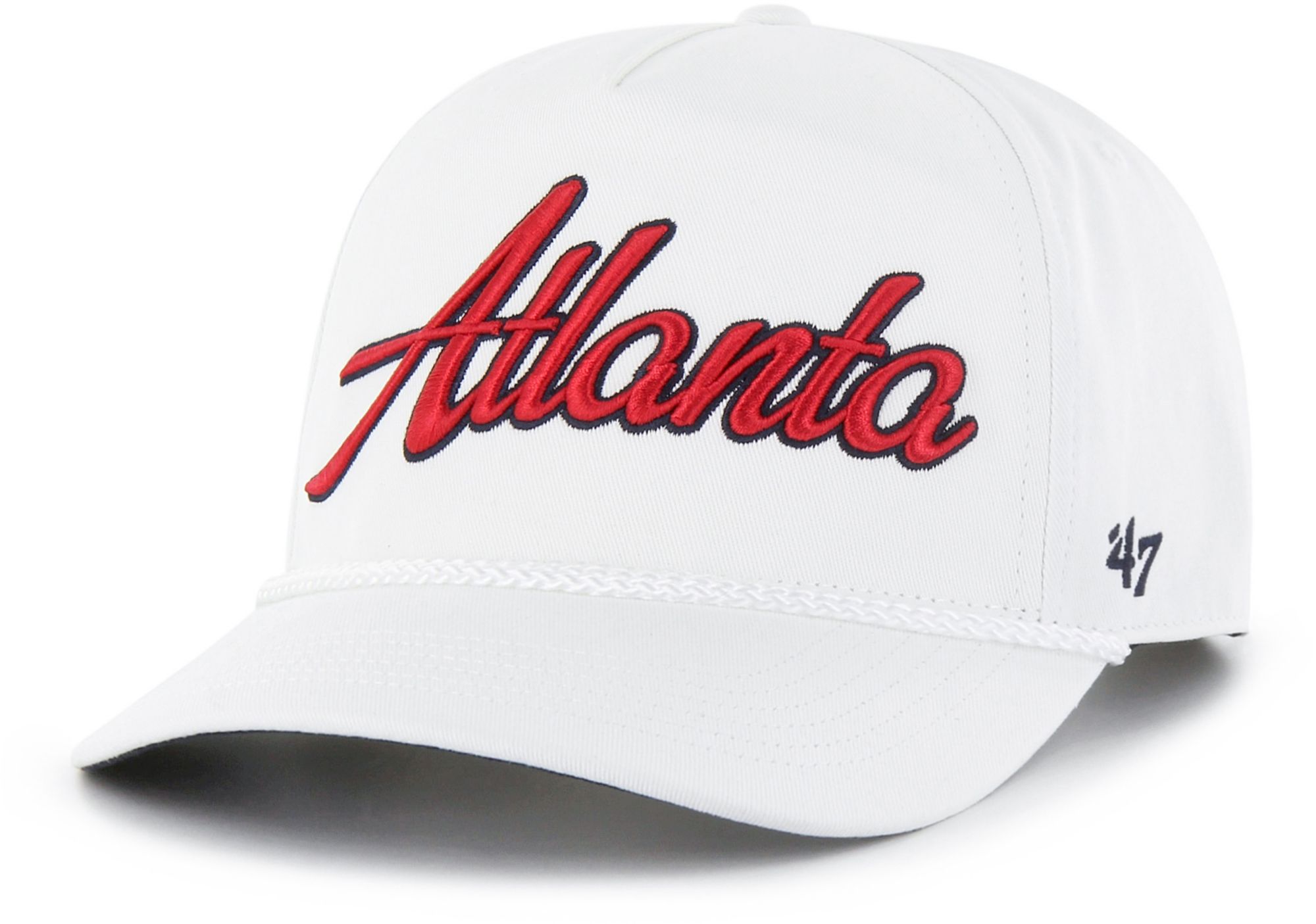 '47 Adult Atlanta Braves White Overhand Hitch Adjustable Hat product image