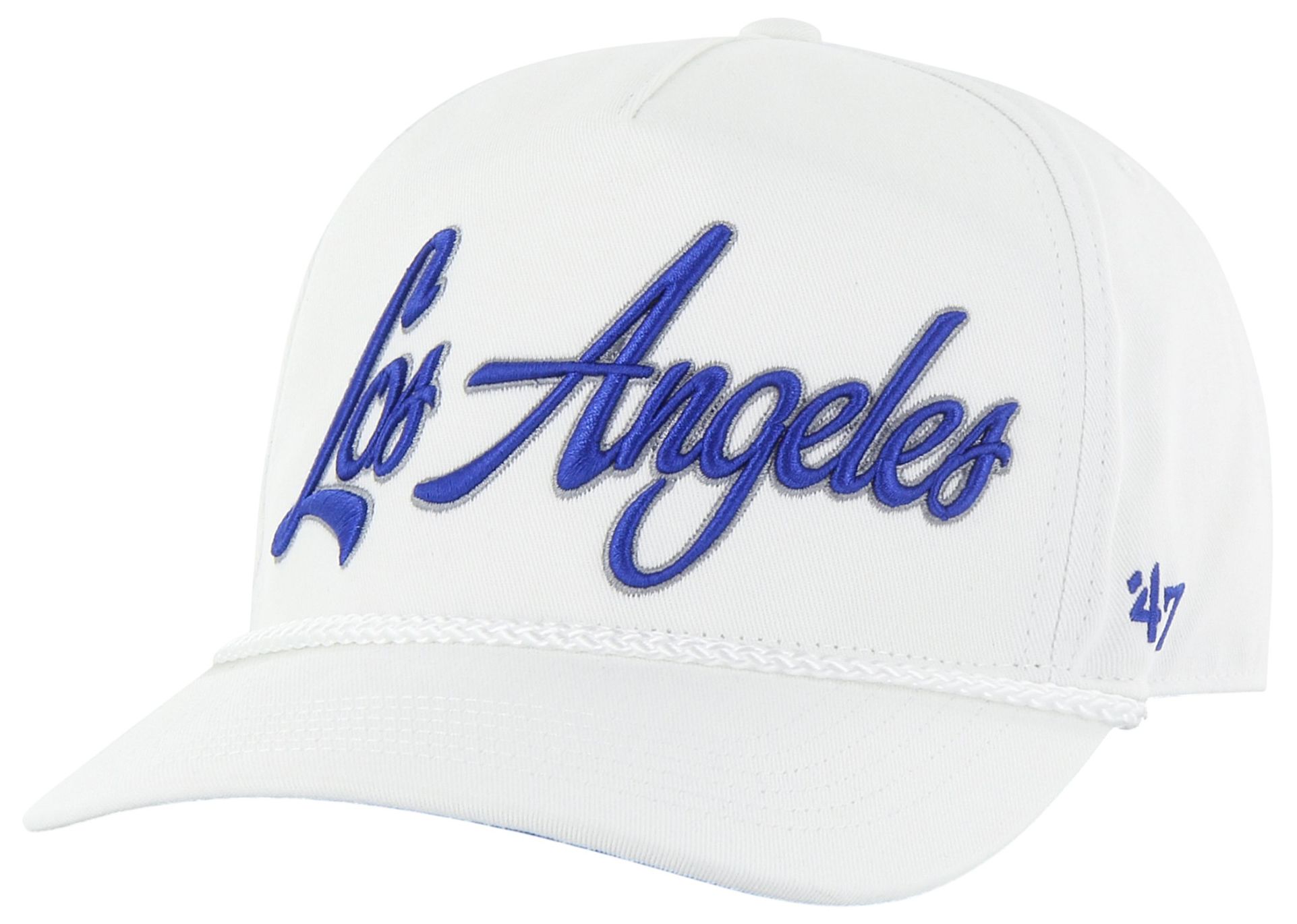 '47 Adult Los Angeles Dodgers White Overhand Hitch Adjustable Hat product image