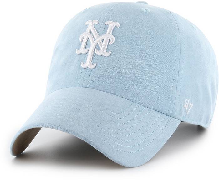 47 Adult New York Mets Blue Batting Practice Suede Clean Up Adjustable Hat