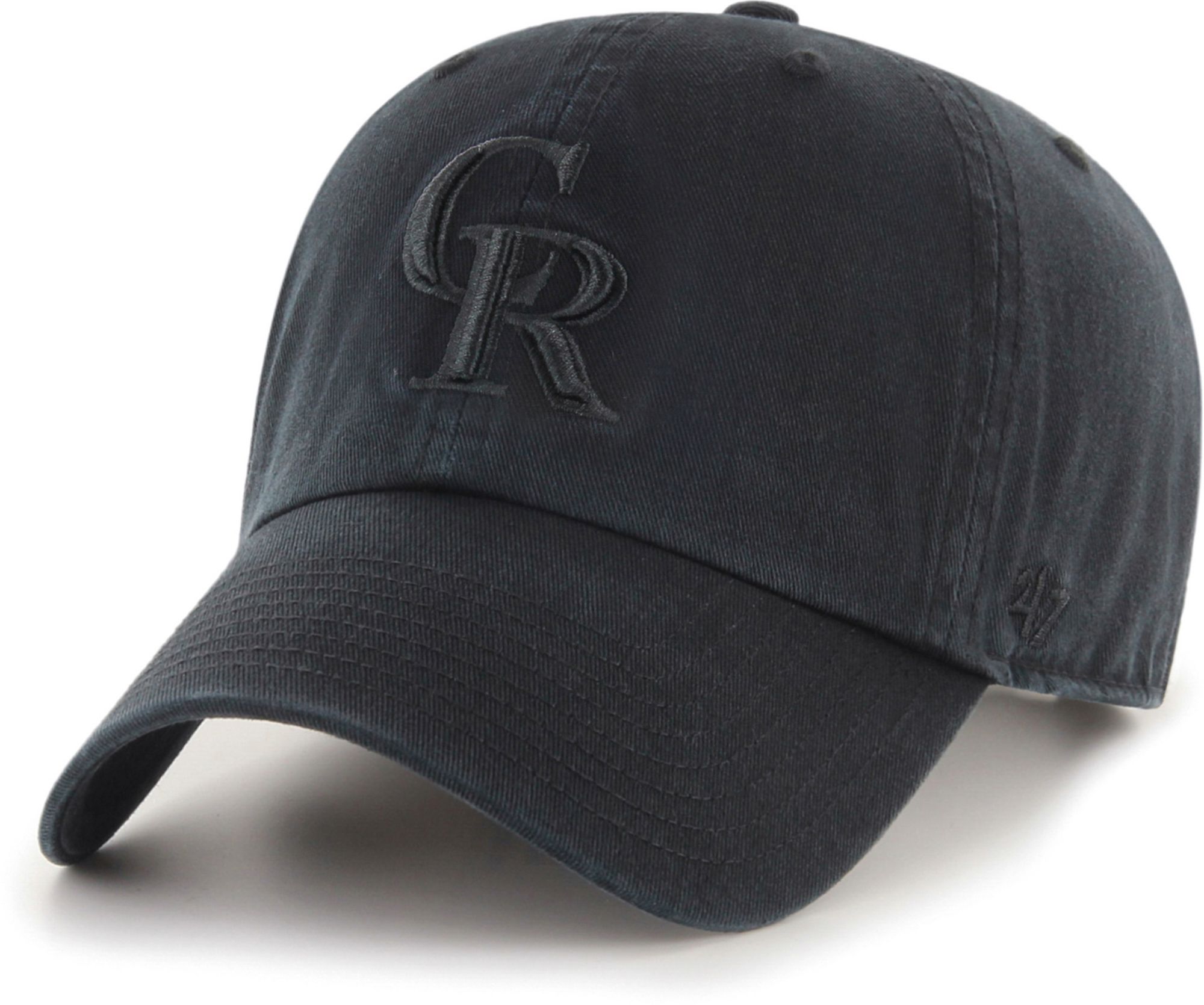 '47 Adult Colorado Rockies Black Clean Up Adjustable Hat product image