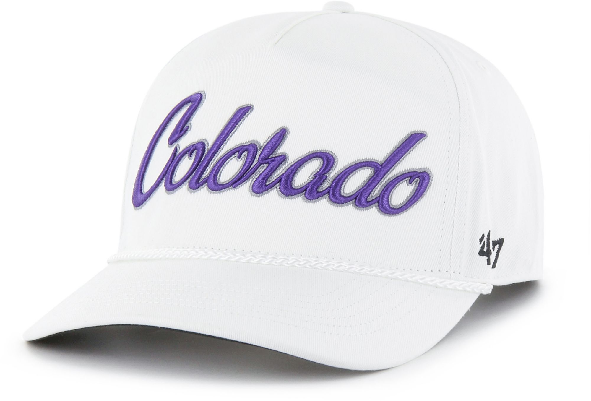 '47 Adult Colorado Rockies White Overhand Hitch Adjustable Hat product image