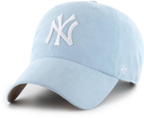 '47 Adult New York Yankees Blue Batting Practice Suede Clean Up Adjustable  Hat