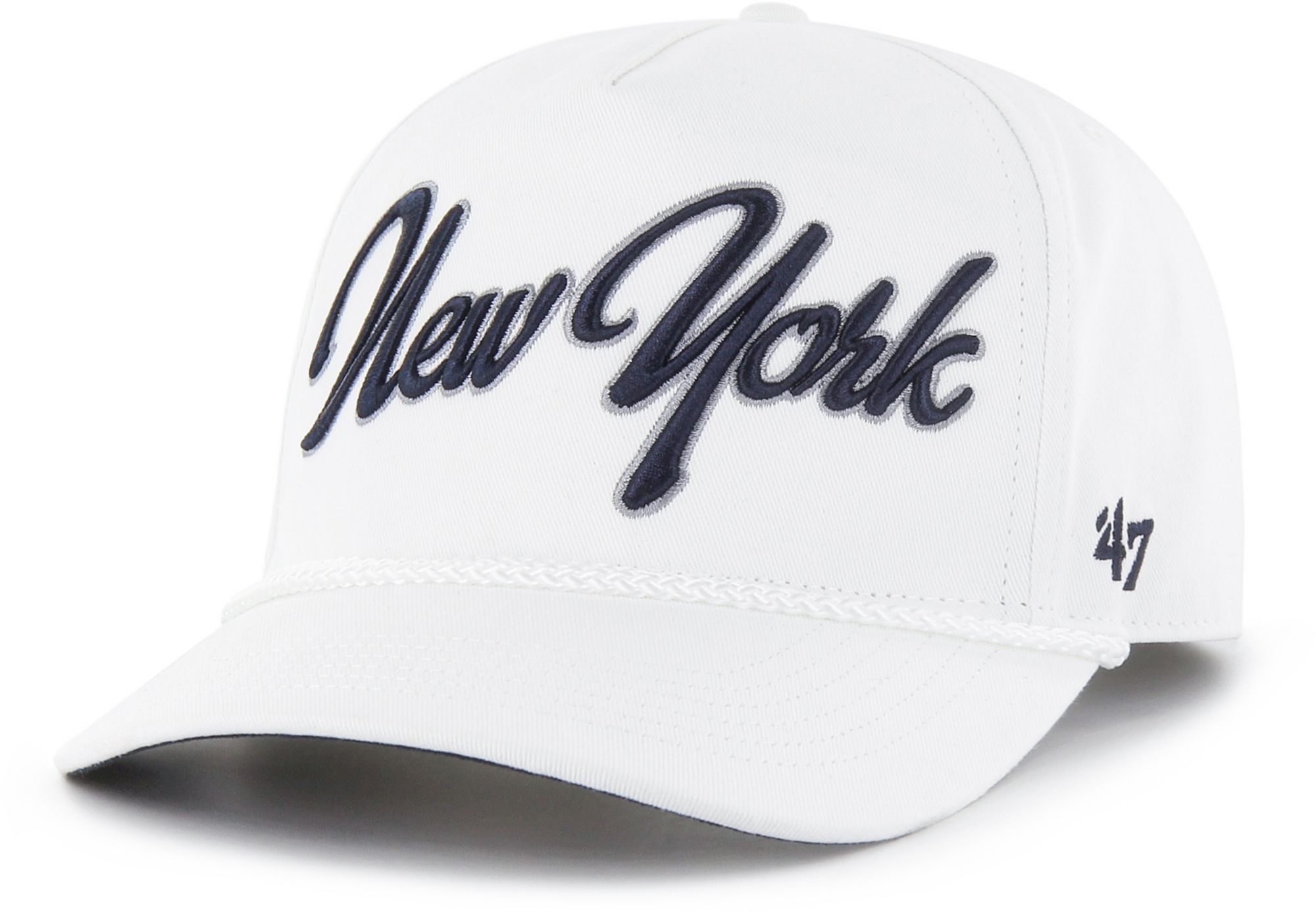 '47 Adult New York Yankees White Overhand Hitch Adjustable Hat product image