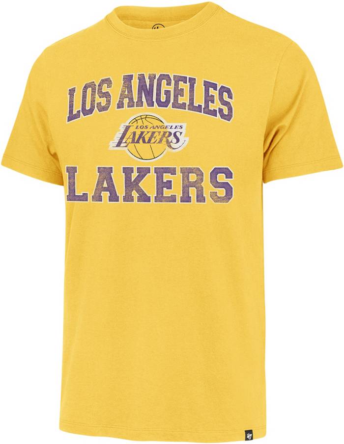 47 Men's Los Angeles Lakers Yellow Arch T-Shirt, Medium