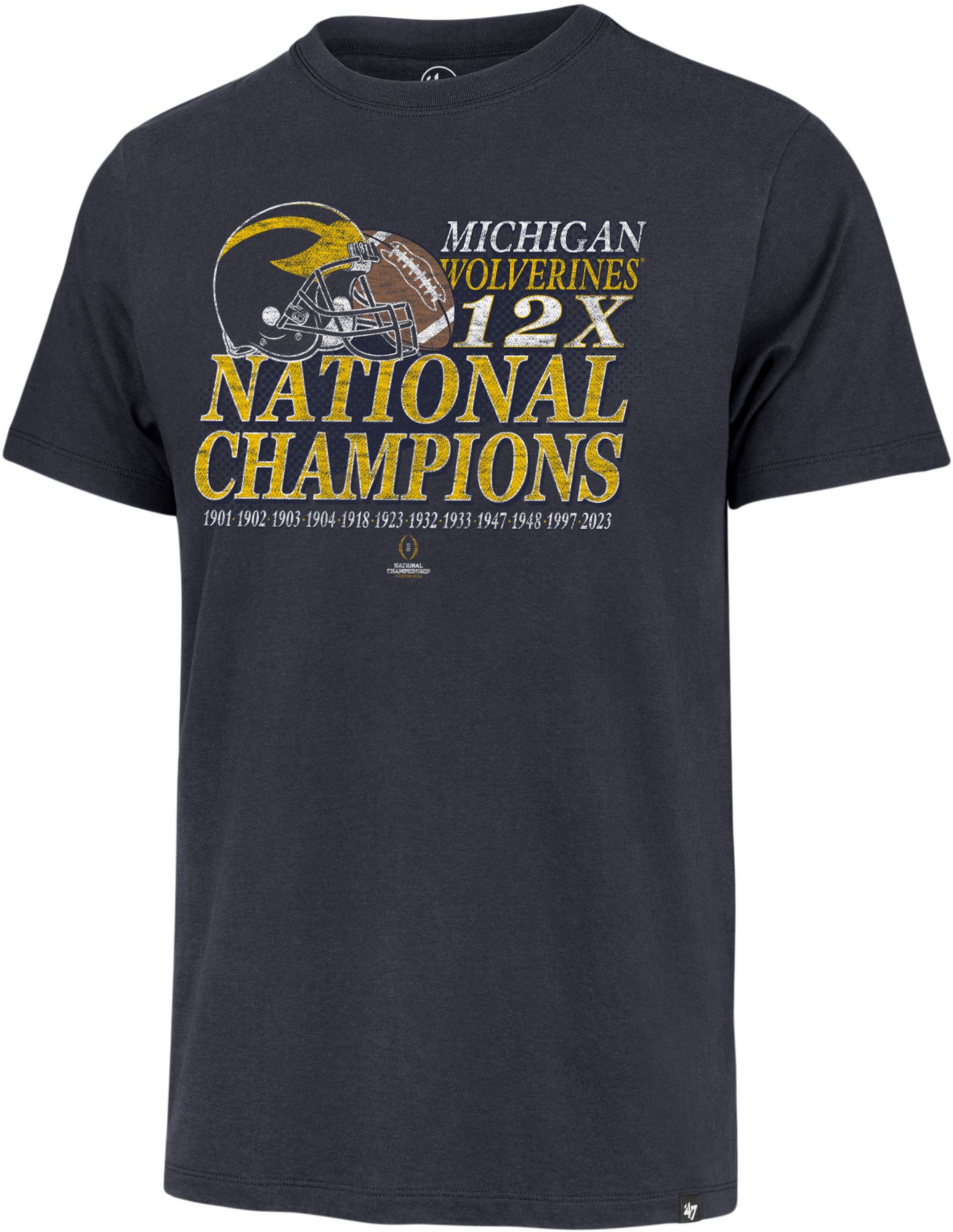 ‘47 Adult 2023 College Football National Champions Michigan Wolverines T-Shirt