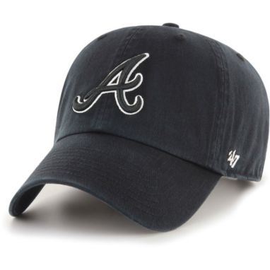 sorry, '47 Men's Atlanta Braves Black Cleanup Label Adjustable Hat is currently out of stock