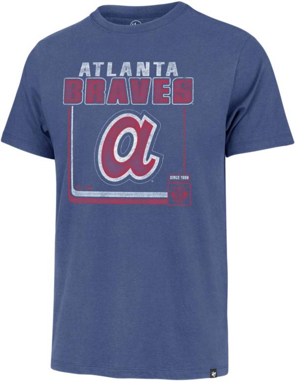 47 Men's Atlanta Braves Royal Cooperstown Borderline Franklin T-Shirt