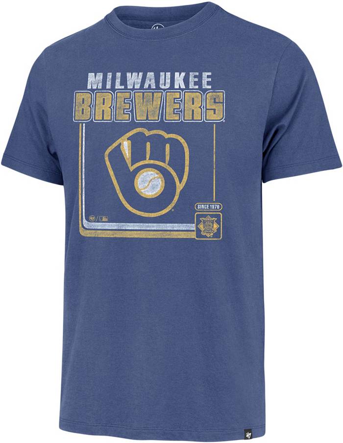 47 Men's Milwaukee Brewers Royal Cooperstown Borderline Franklin T-Shirt