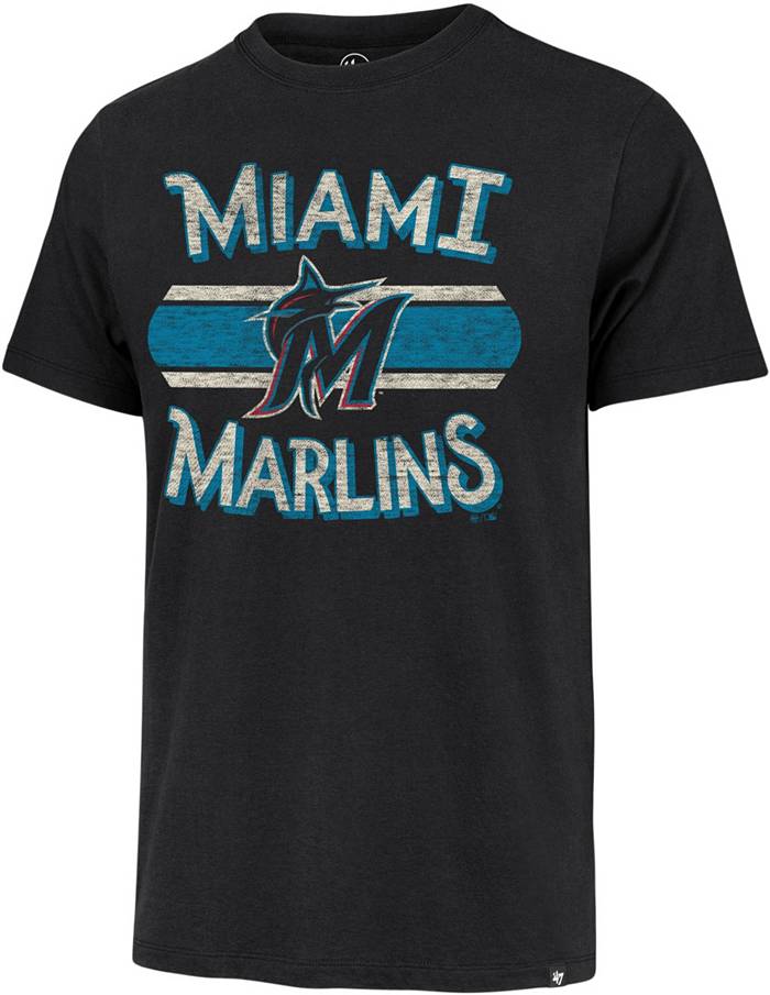 47 Men's Miami Marlins Black Renew Franklin T-Shirt