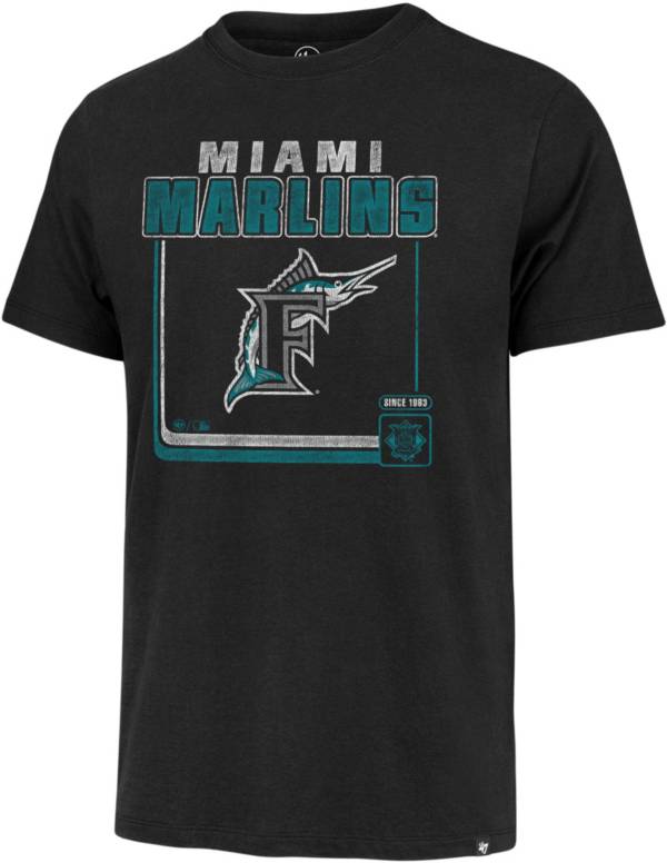 Men's '47 Gray Miami Marlins Walk Tall Franklin T-Shirt