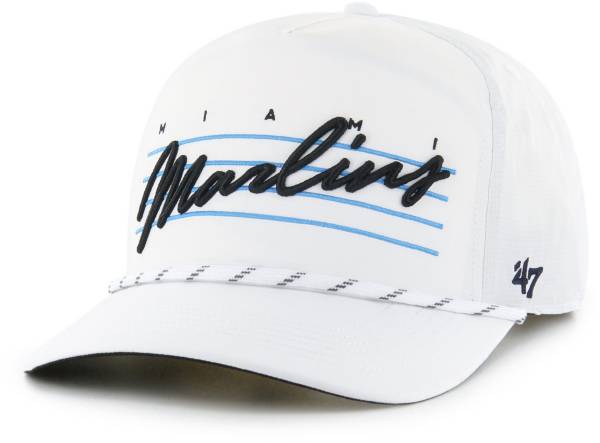 '47 Brand Adult Miami Marlins White Downburst Hitch Adjustable Hat product image