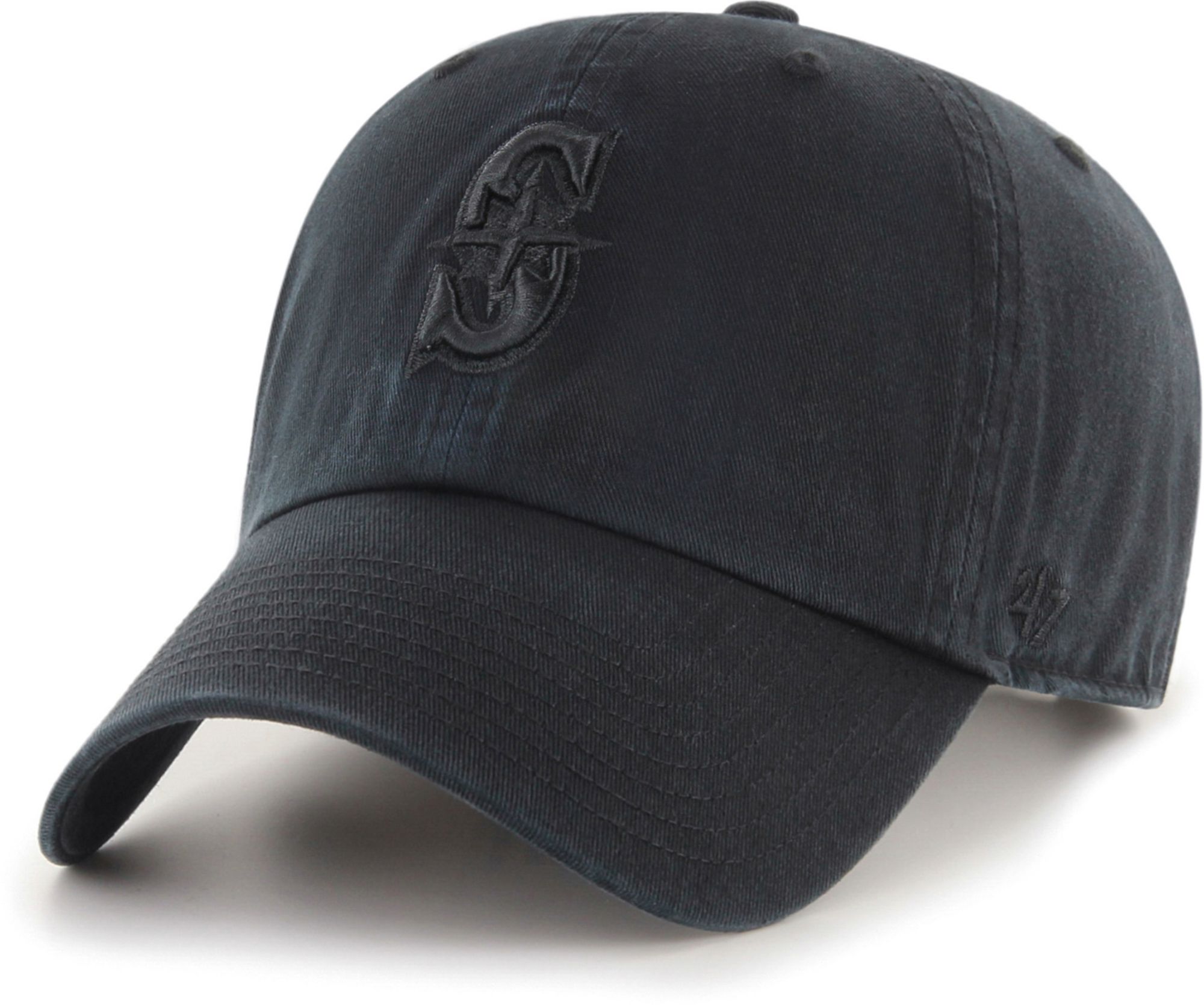 '47 Adult Seattle Mariners Black Clean Up Adjustable Hat product image
