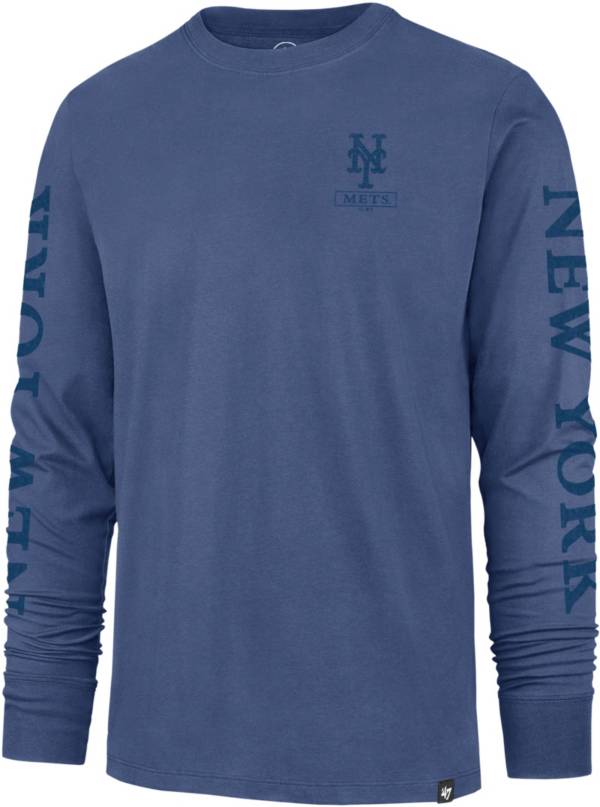 '47 Men's New York Mets Royal Triple Down Franklin Long Sleeve T-Shirt product image
