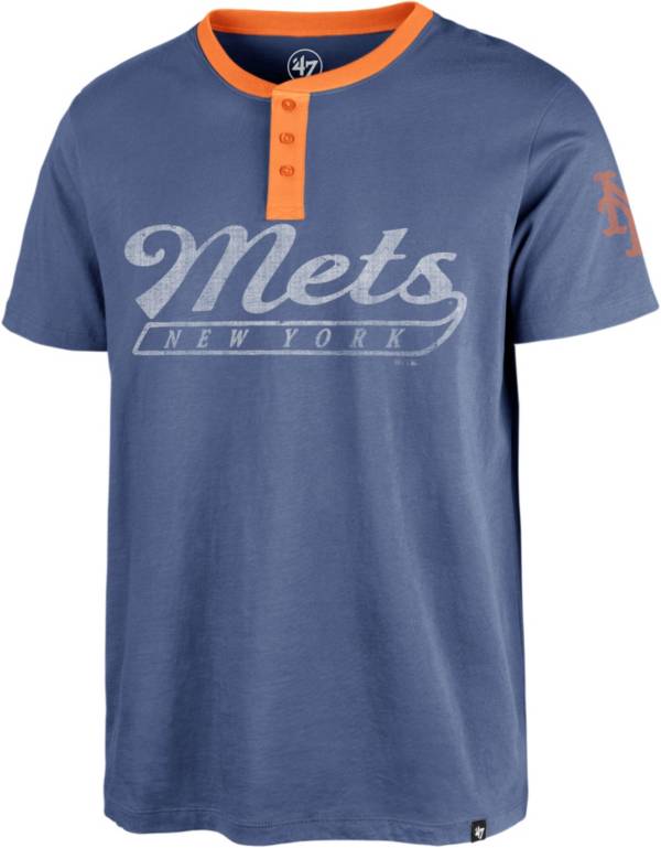 New York Mets Youth Distressed Logo T-Shirt - Royal Blue