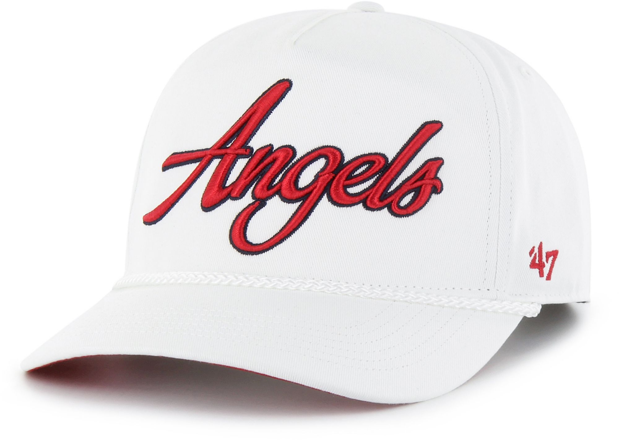‘47 Adult Los Angeles Angels White Overhand Hitch Adjustable Hat