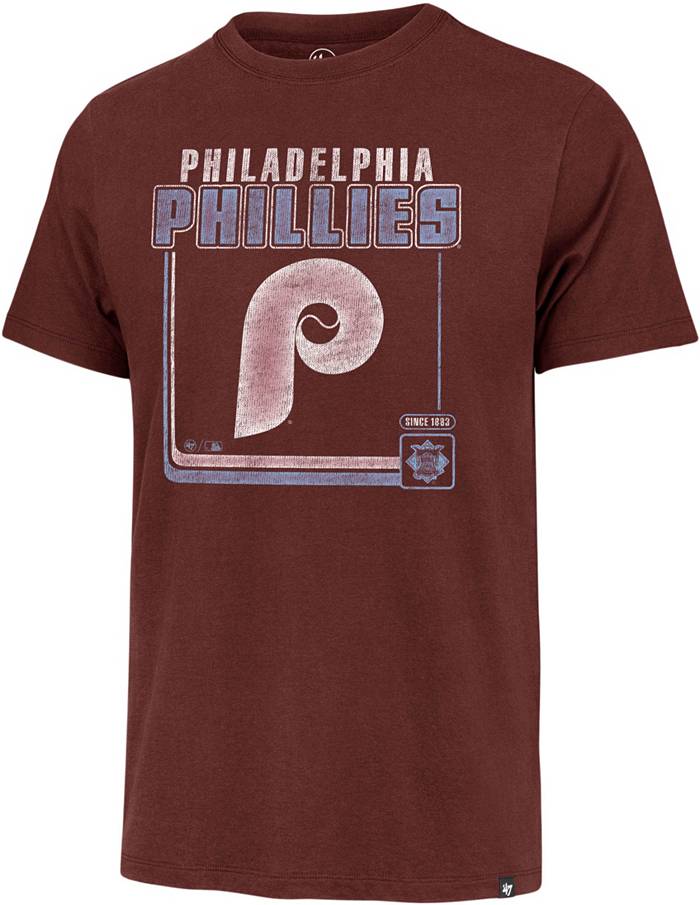 47 Brand Philadelphia Phillies T-Shirt In Off White With Chest And