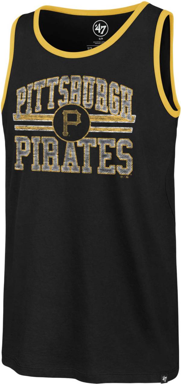 MLB Men's Pittsburgh Pirates Big Logo Tank Top Shirt, Black/Yellow
