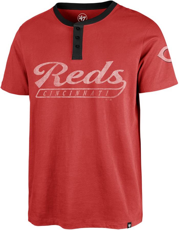 Women's Cincinnati Reds New Era White Henley T-Shirt