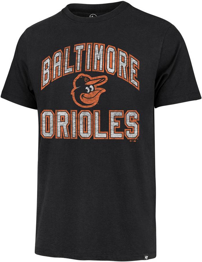 Stitches Adult Baltimore Orioles Orange Tie Dye Short Sleeve T-Shirt
