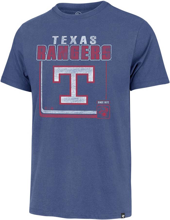 47 Men's Texas Rangers Royal Cooperstown Borderline Franklin T-Shirt