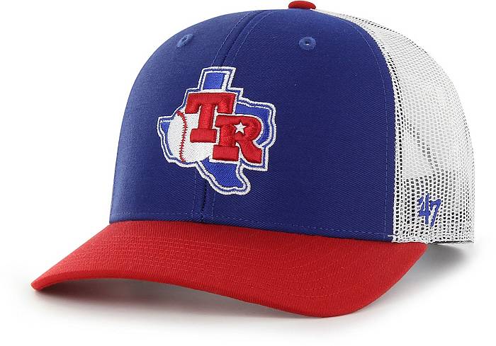47 Men's Texas Rangers Royal Sidenote Trucker Hat