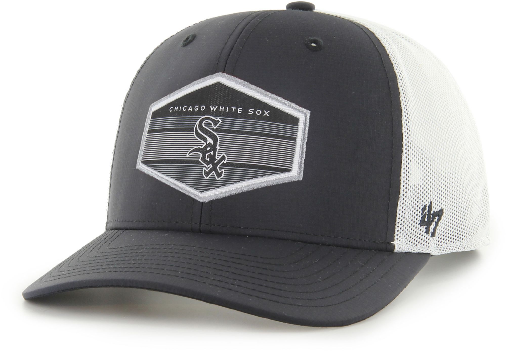 '47 Adult Chicago White Sox Black Burgess Trucker Hat product image