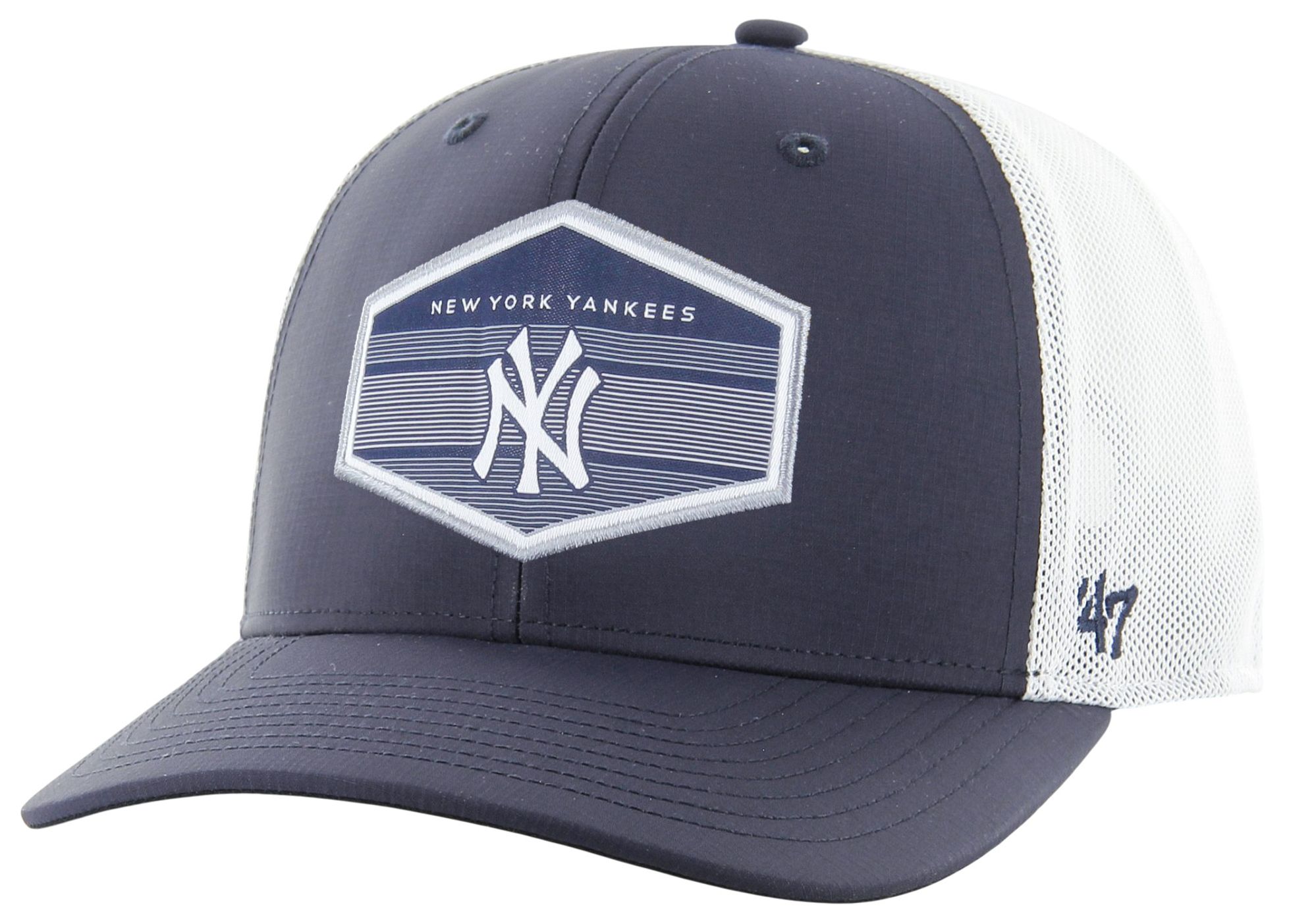 '47 Adult New York Yankees Navy Burgess Trucker Hat product image