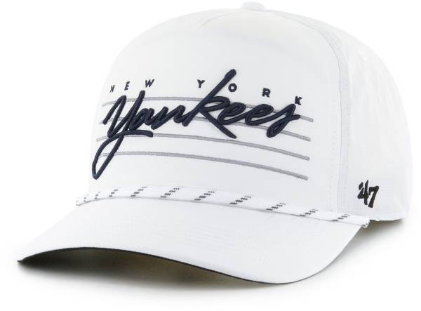 '47 Brand Adult New York Yankees White Downburst Hitch Adjustable Hat