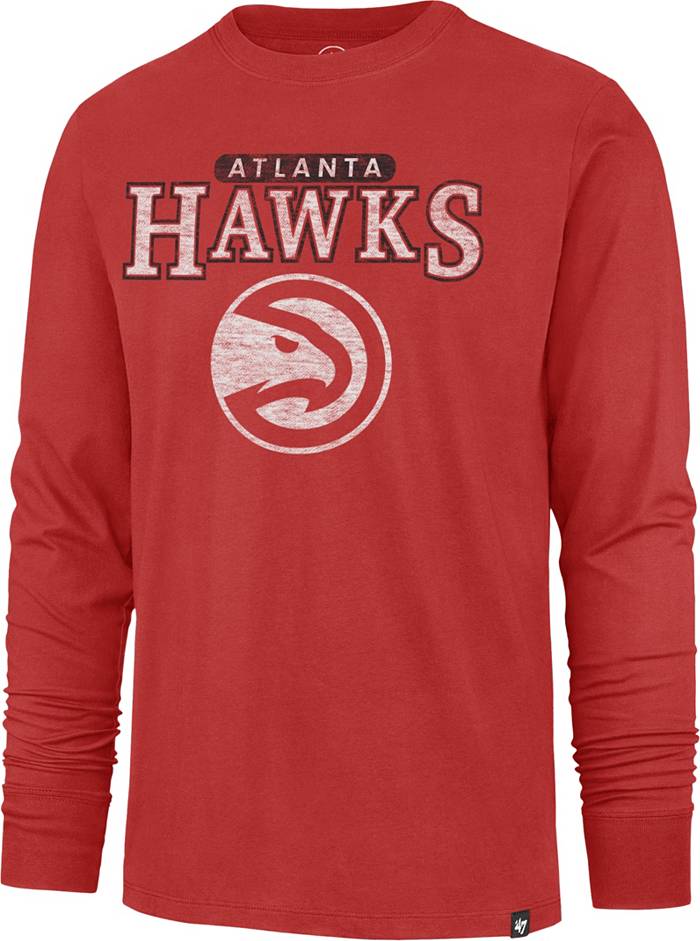 47 Men's Atlanta Hawks Red Linear Franklin Long Sleeve T-Shirt, XXL