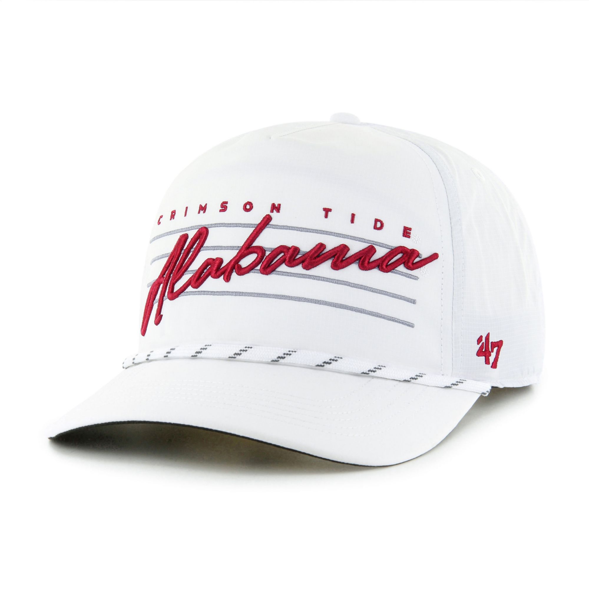 ‘47 Men's Alabama Crimson Tide White Downburst Hitch Rope Adjustable Hat product image