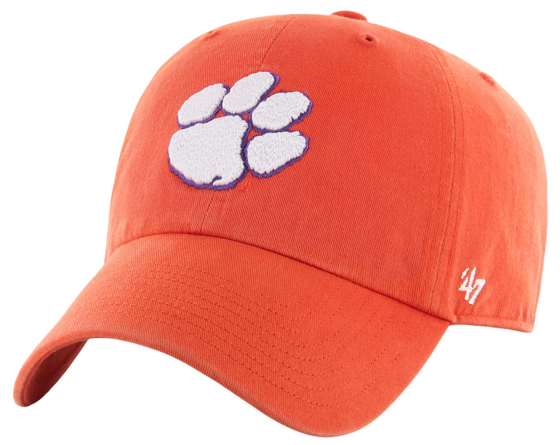 '47 Men's Clemson Tigers Orange Clean Up Adjustable Hat product image