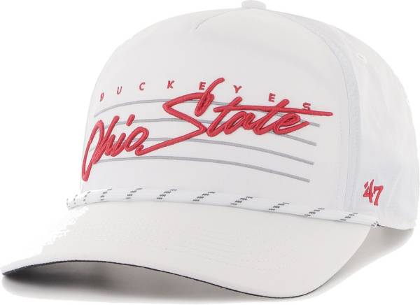 ‘47 Men's Ohio State Buckeyes White Downburst Hitch Rope Adjustable Hat product image
