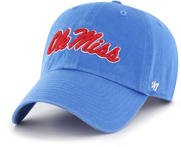 ‘47 Men's Ole Miss Rebels Light Blue Clean Up Adjustable Hat product image