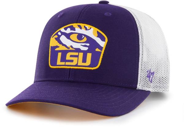 LSU Tigers The Game Logo Bar Trucker Adjustable Hat - Purple