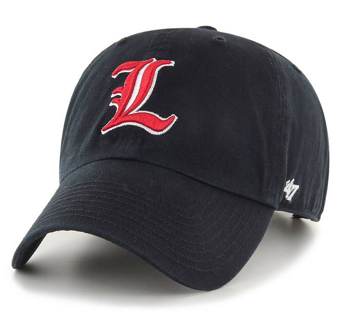 47 Men's Louisville Cardinals Black Clean Up Adjustable Hat