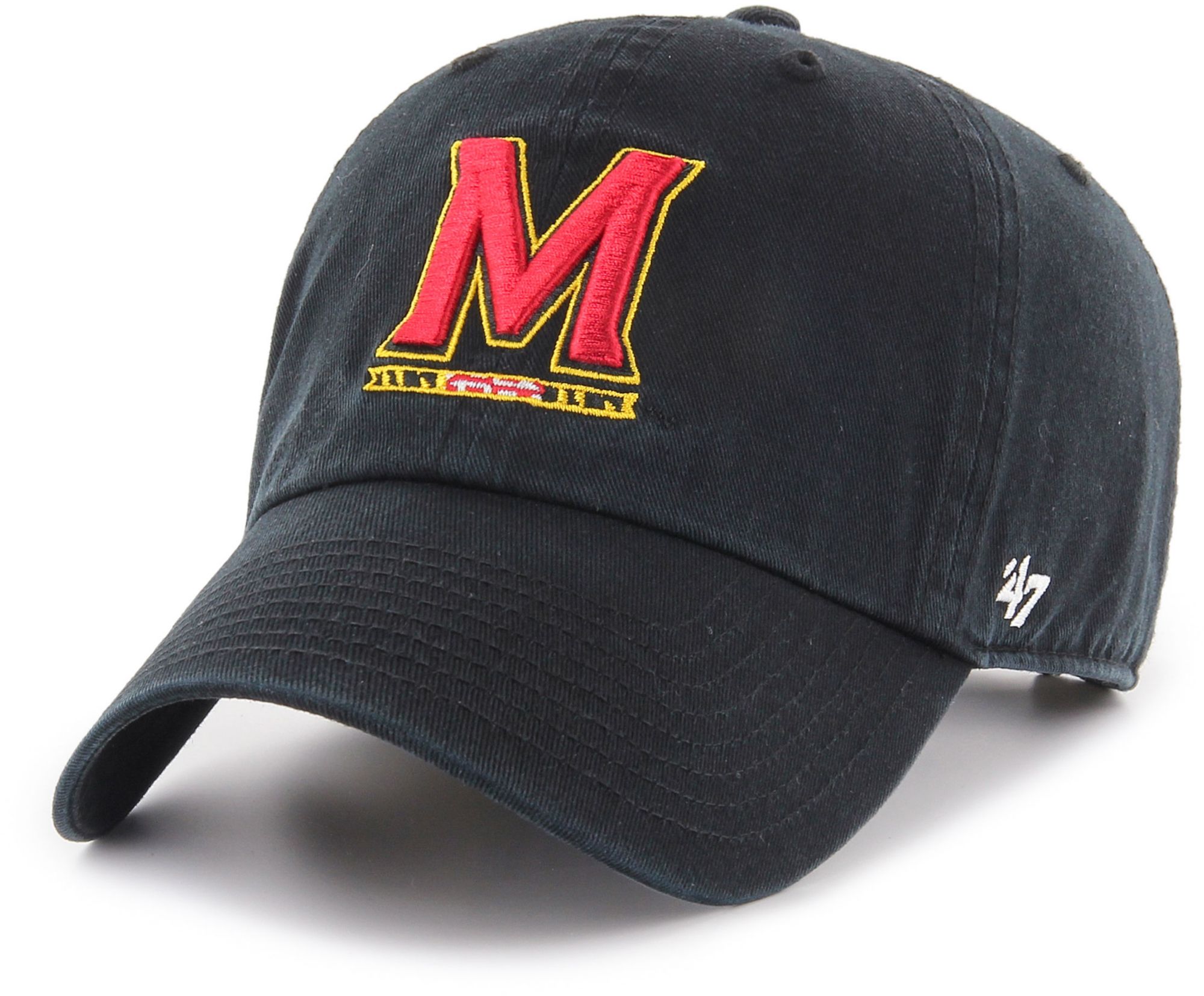 '47 Men's Maryland Terrapins Black Clean Up Adjustable Hat product image