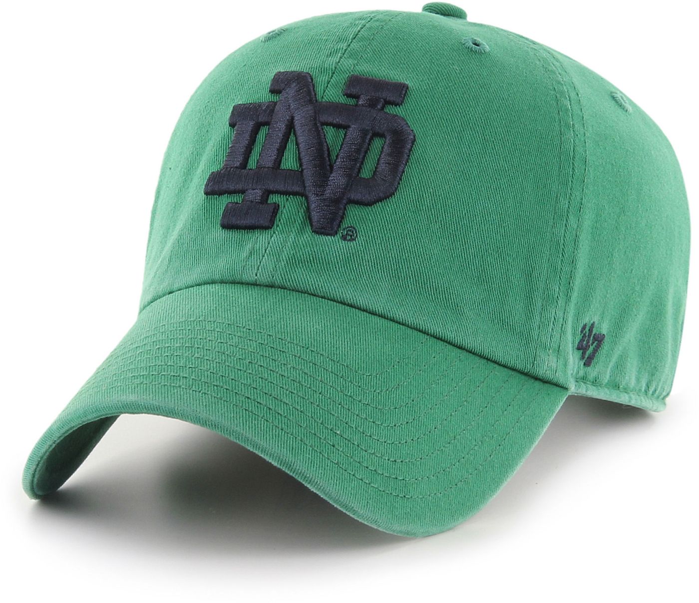 47 Men s Notre Dame Fighting Irish Green Clean Up Adjustable Hat Dick s Sporting Goods