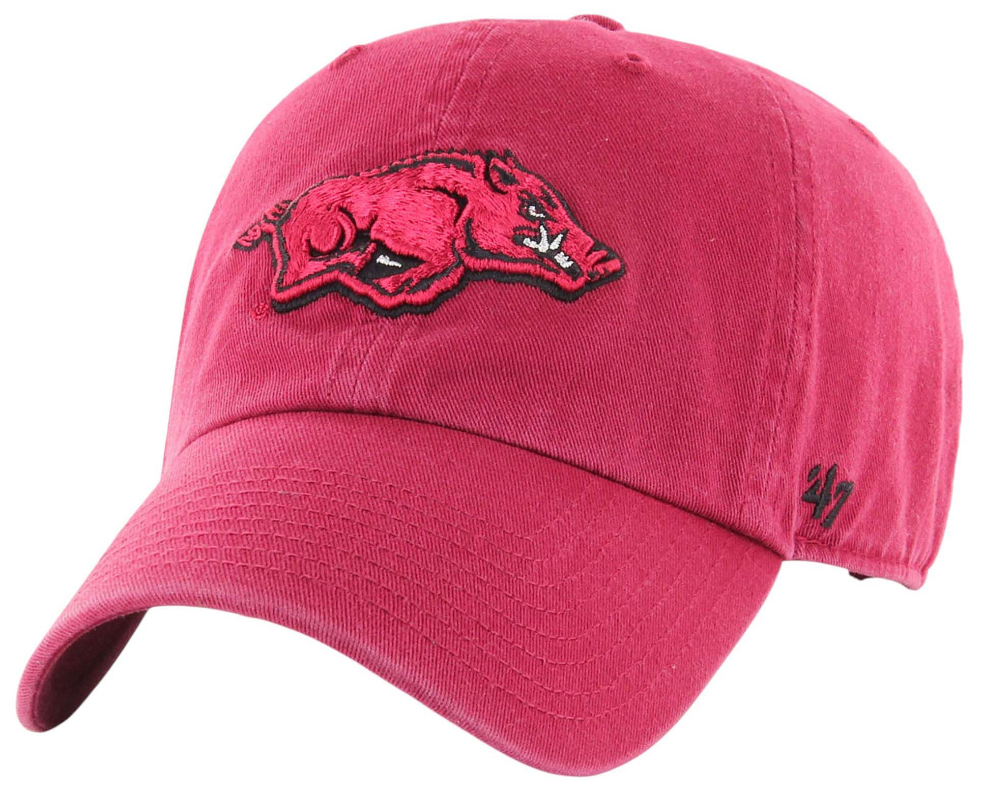 '47 Men's Arkansas Razorbacks Crimson Clean Up Adjustable Hat product image