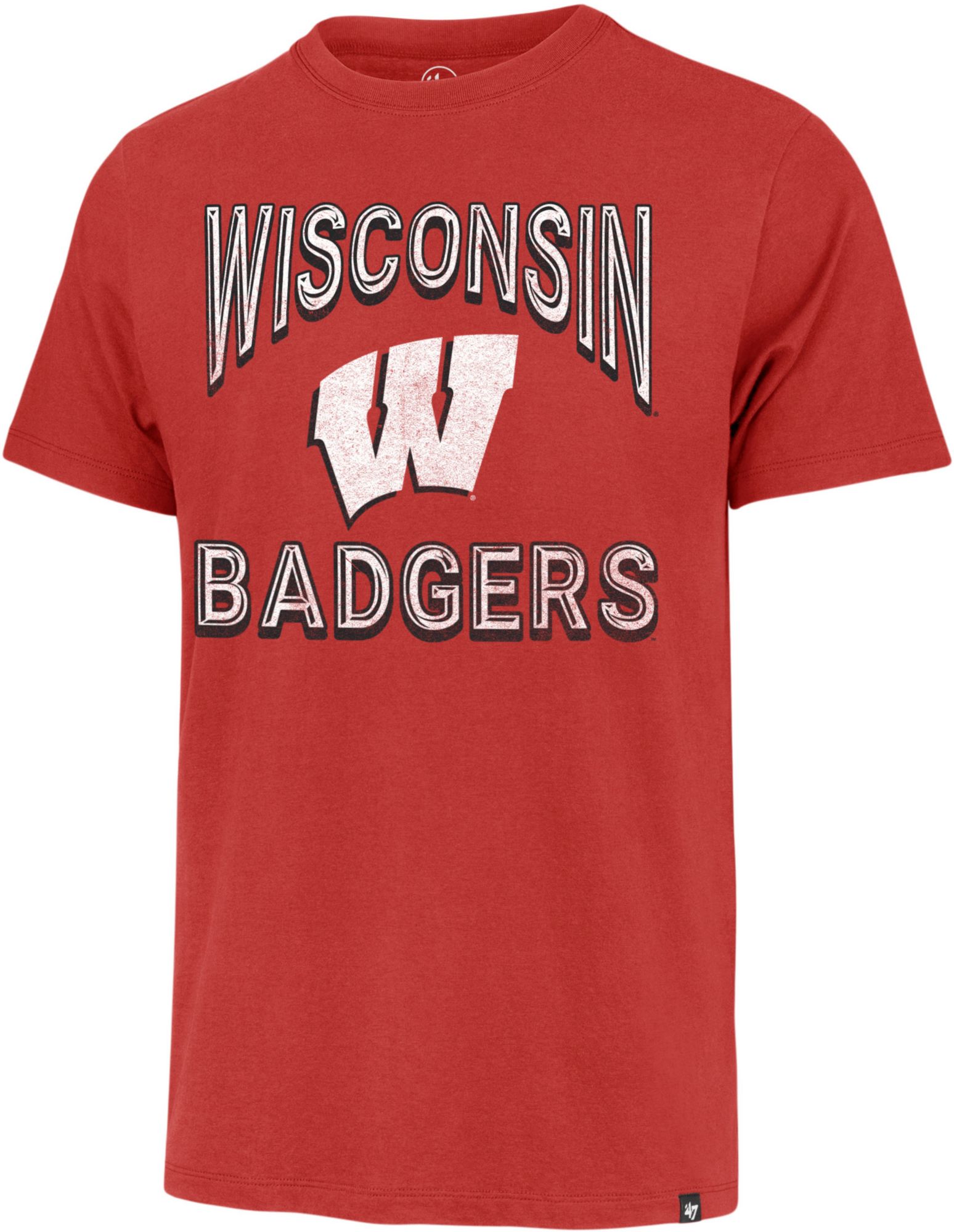 ‘47 Men's Wisconsin Badgers Red Fan Out Franklin T-Shirt