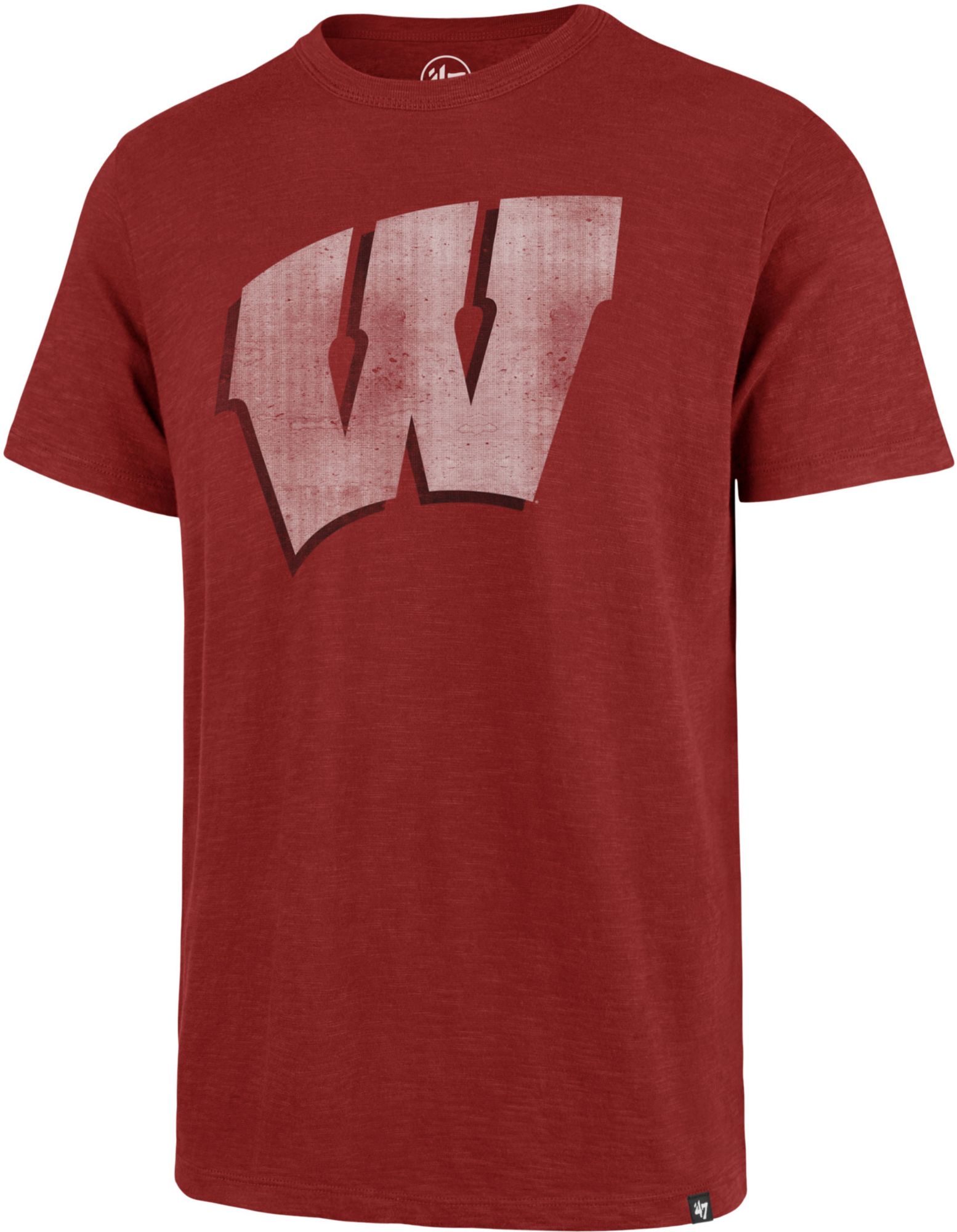'47 Men's Wisconsin Badgers Red Grit Scrum T-Shirt product image