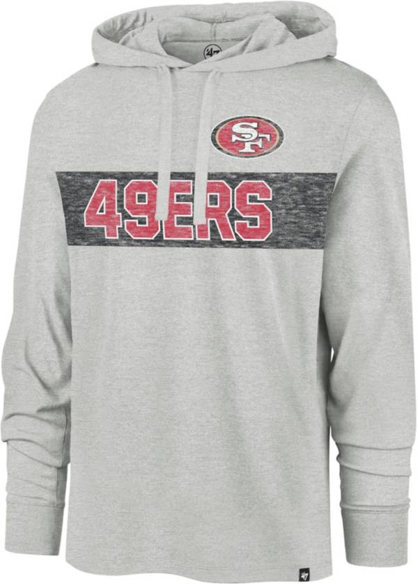 47 Men's San Francisco 49ers Grey Franklin Long Sleeve Hooded T-Shirt